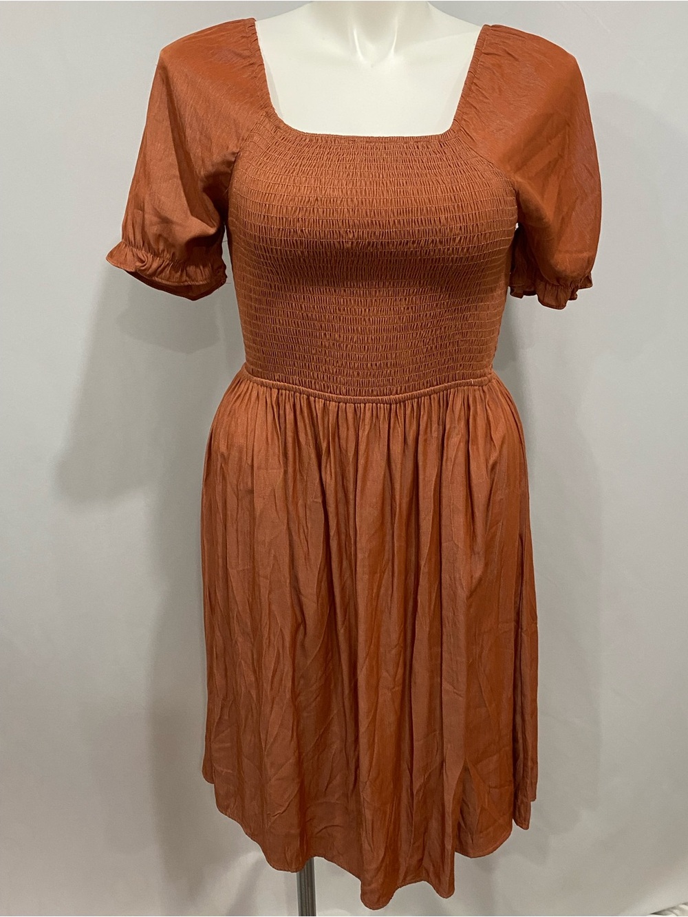 Mikarose ladies large smocked bodice midi dress